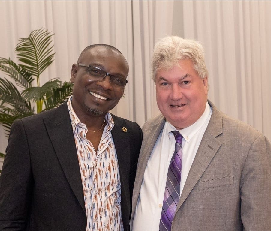 A guest with Senator Michael Brady.