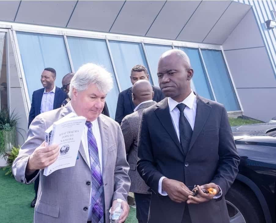 Senator Michael Brady and Charles Awodu, President of World Leadership and Inspirational Foundation Inc.