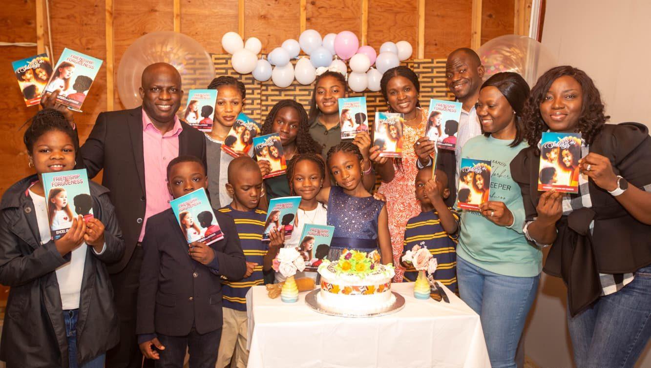 Children celebrating with WLIF mentors