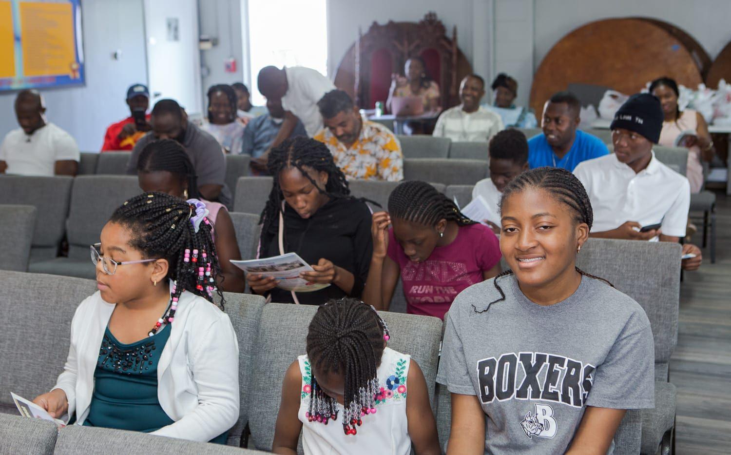 Young people at a WLIF leadership event